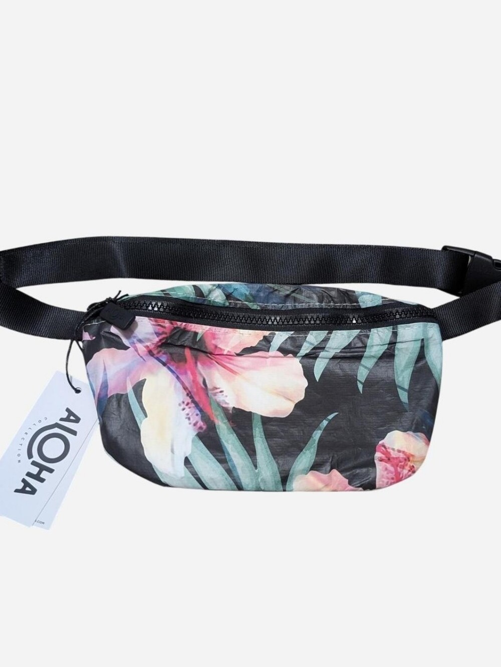 NWT New Aloha Collection mini hip pack fanny bag With Love Paradise hibiscus